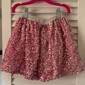 Sparkling Pink Sequin Skirt for Kids
